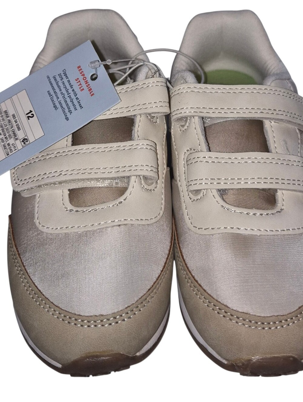 Target Kids Velcro Sneakers in Beige and Cream